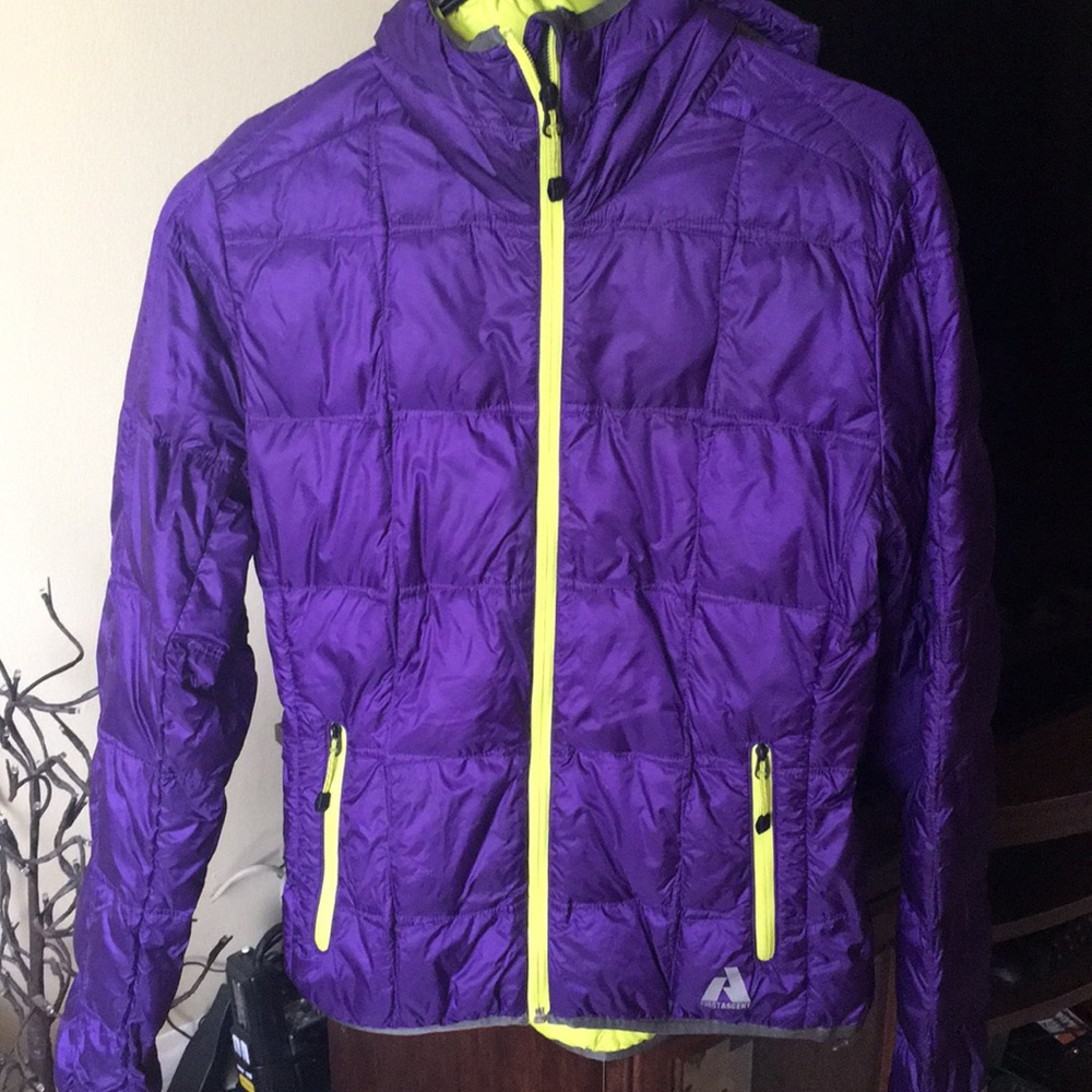 Purple with green detail winter jacket